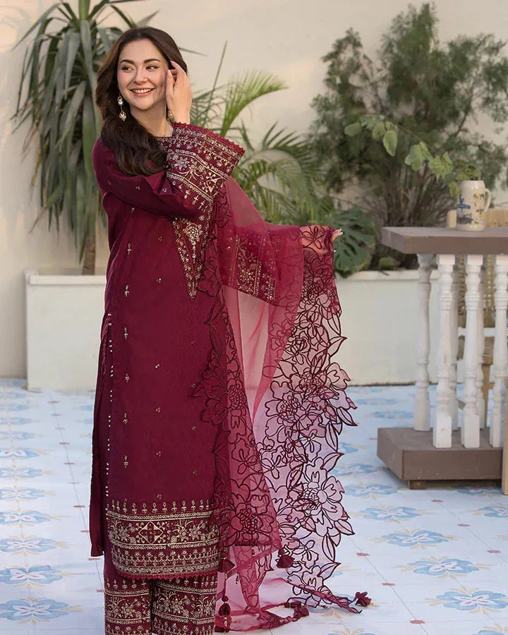 QALAMKAR LAWN UNSTITCHED EMB 3PC