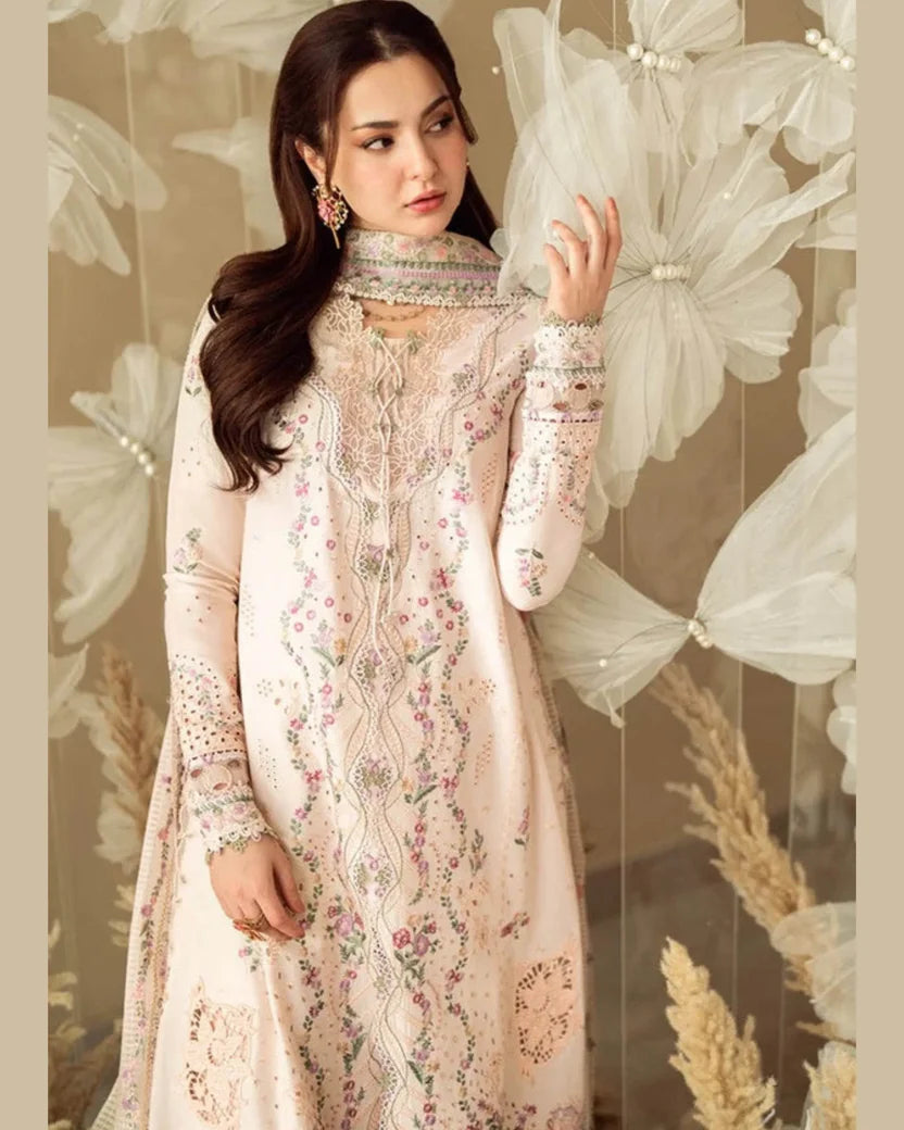 QALAMKAR LAWN UNSTITCHED EMB 3PC
