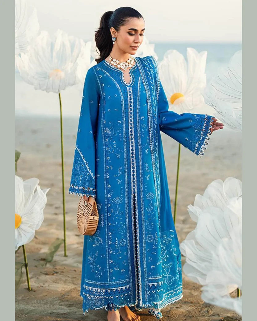 QALAMKAR LAWN UNSTITCHED EMB 3PC