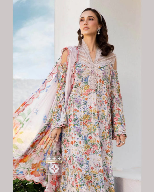 MARIA.B LAWN LUXURY UNSTICH PRINTED 3PC