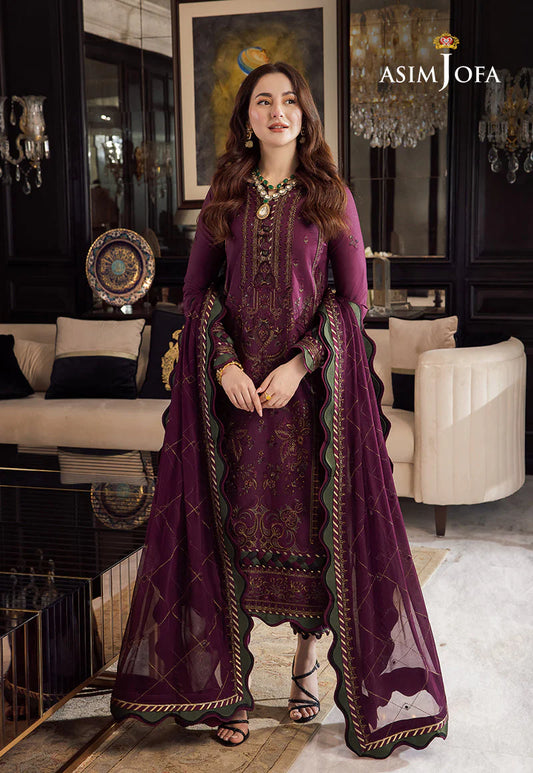 ASIM JOFA DHANAK UNSTITCHED EMB 3PC