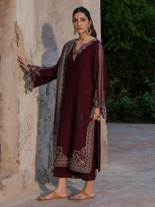 JAZMIN DHANAK LUXURY UNSTITCHED EMB 3PC