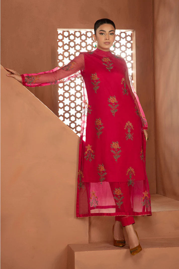 MARIA.B ORGANZA UNSTITCHED EMB 2PC