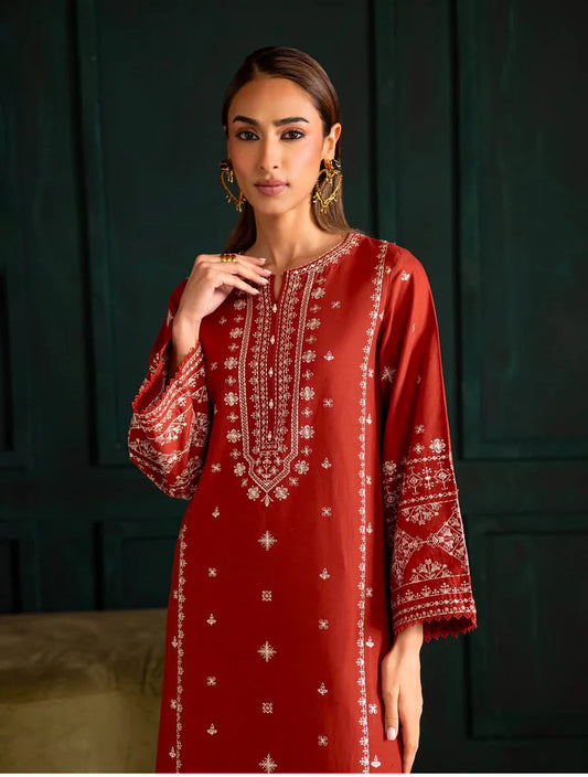 BATIK DHANAK PREMIUM UNSTITCHED EMB 2PC