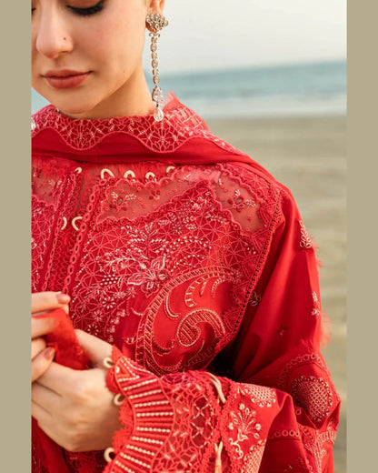 QALAMKAR LAWN UNSTITCHED EMB 3PC