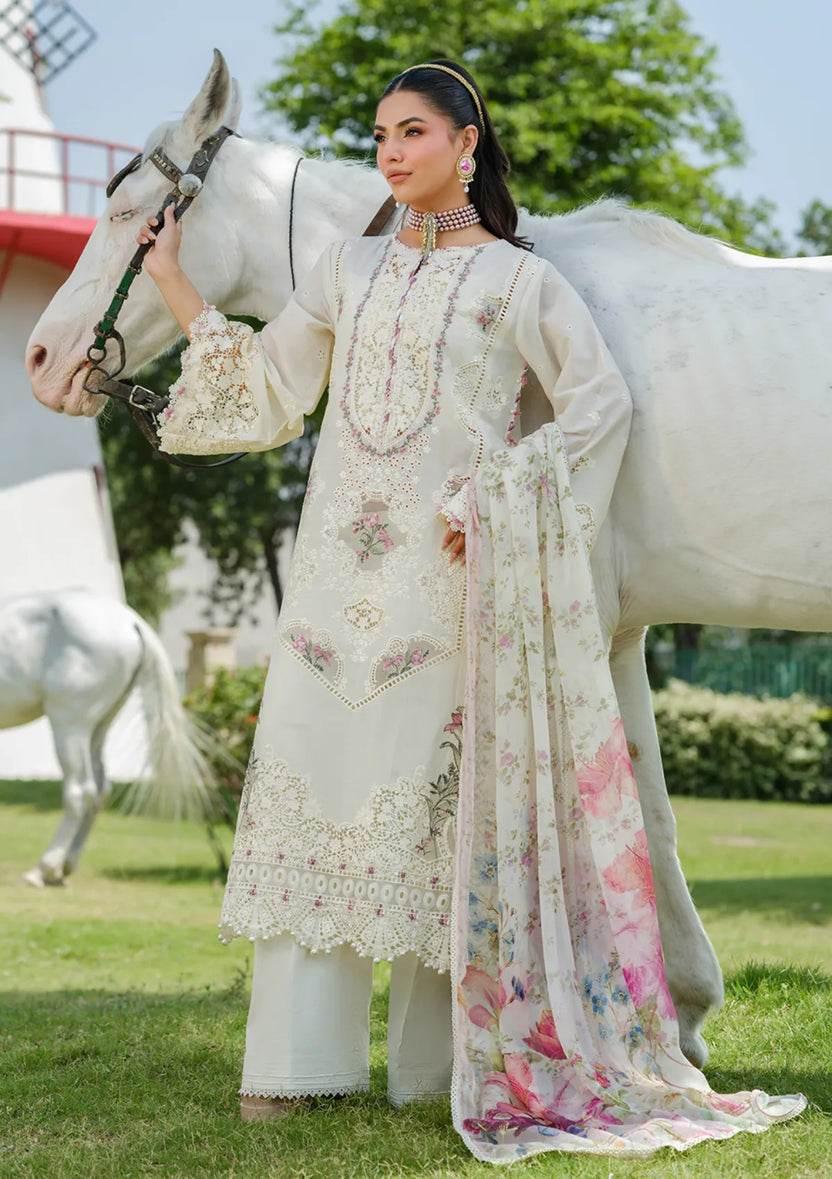 ELAF LAWN UNSTITCH EMB 3PC ELH-7B ISSABEL
