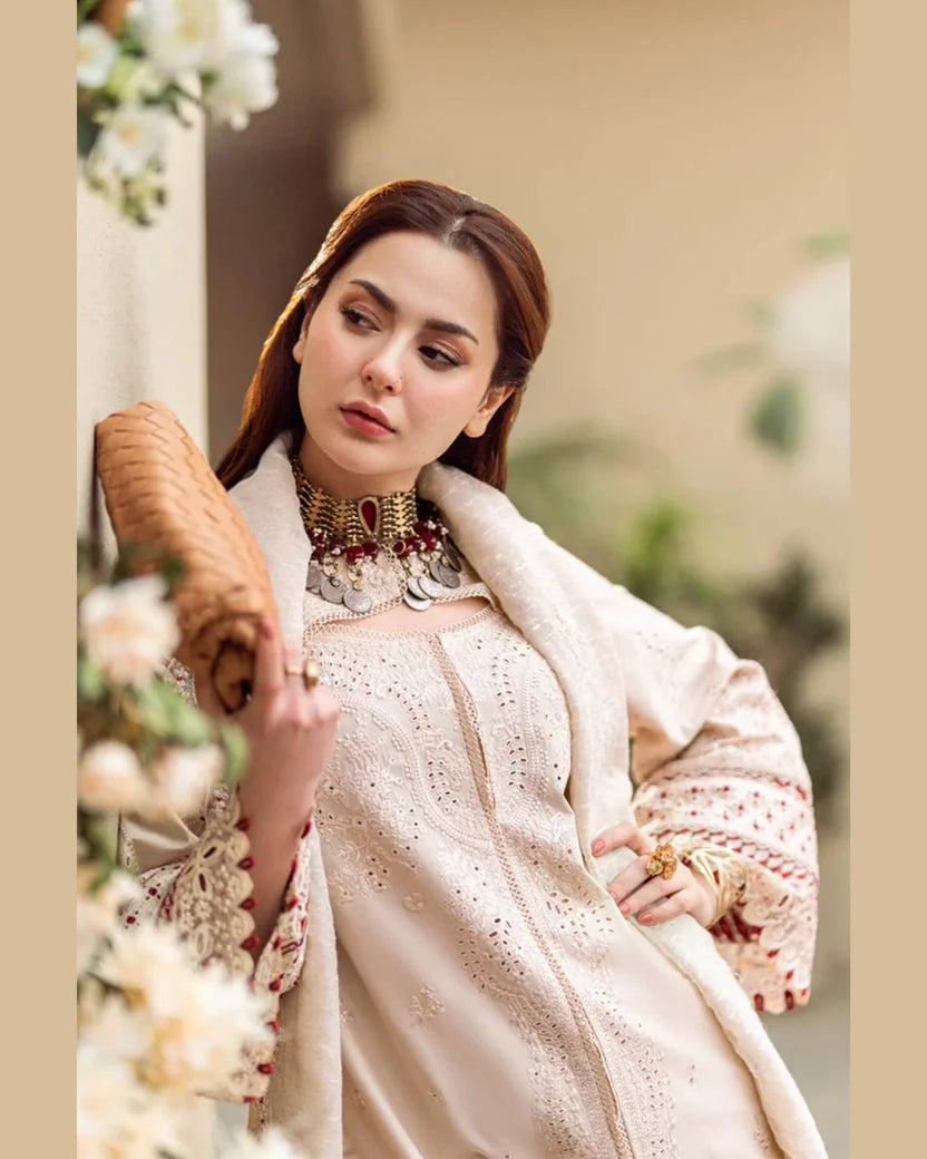 QALAMKAR LAWN UNSTITCHED EMB 3PC