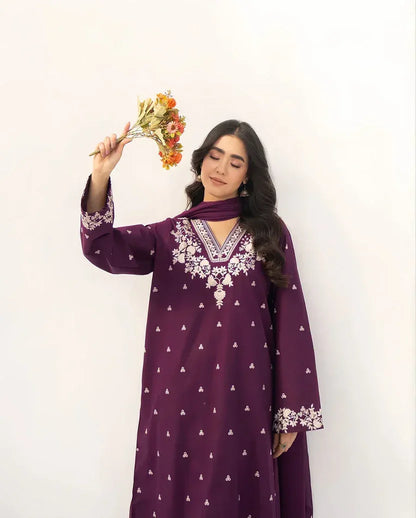 DYOT LAWN LUXURY UNSTITCHED EMB 3PC