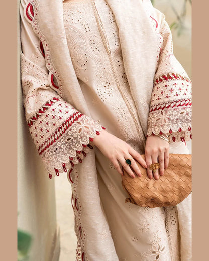 QALAMKAR LAWN UNSTITCHED EMB 3PC