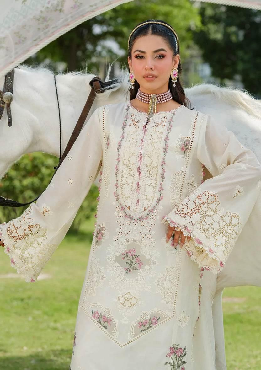 ELAF LAWN UNSTITCH EMB 3PC ELH-7B ISSABEL