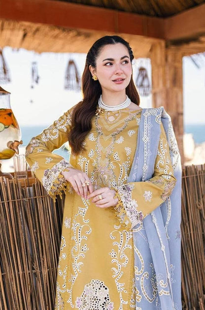 QALAMKAR LAWN UNSTITCH EMB 3PC SAHIL KINARE SELMA