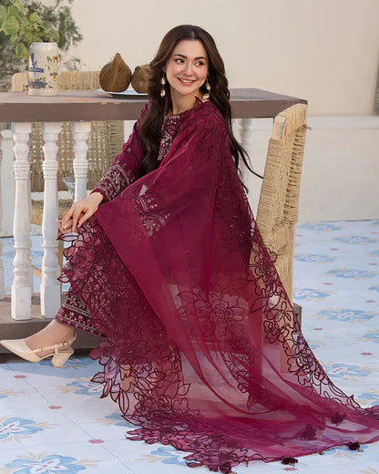 QALAMKAR LAWN UNSTITCHED EMB 3PC