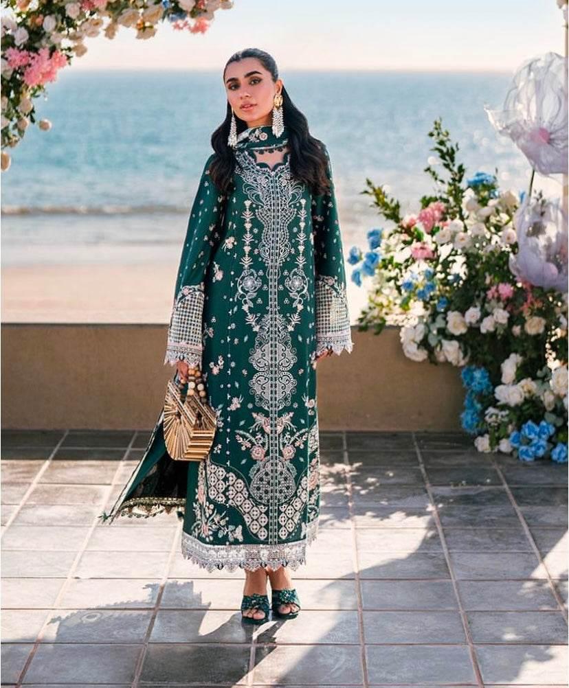 QALAMKAR LAWN LUXURY UNSTITCHED EMB 3PC