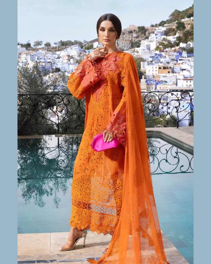 MARIA.B LAWN UNSTITCHED EMB 3PC