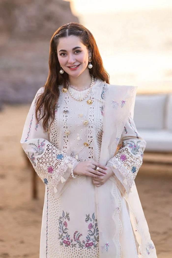QALAMKAR LAWN UNSTITCH EMB 3PC SAHIL KINARE SELIN