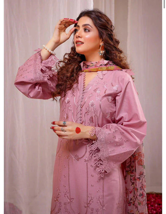 JAZMIN LAWN PREMIUM UNSTITCHED EMB 3PC