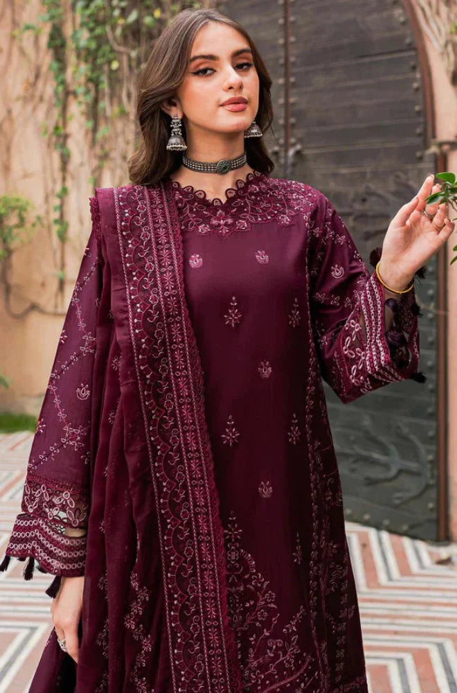 FARASHA LAWN LUXURY UNSTITCHED EMB 3PC