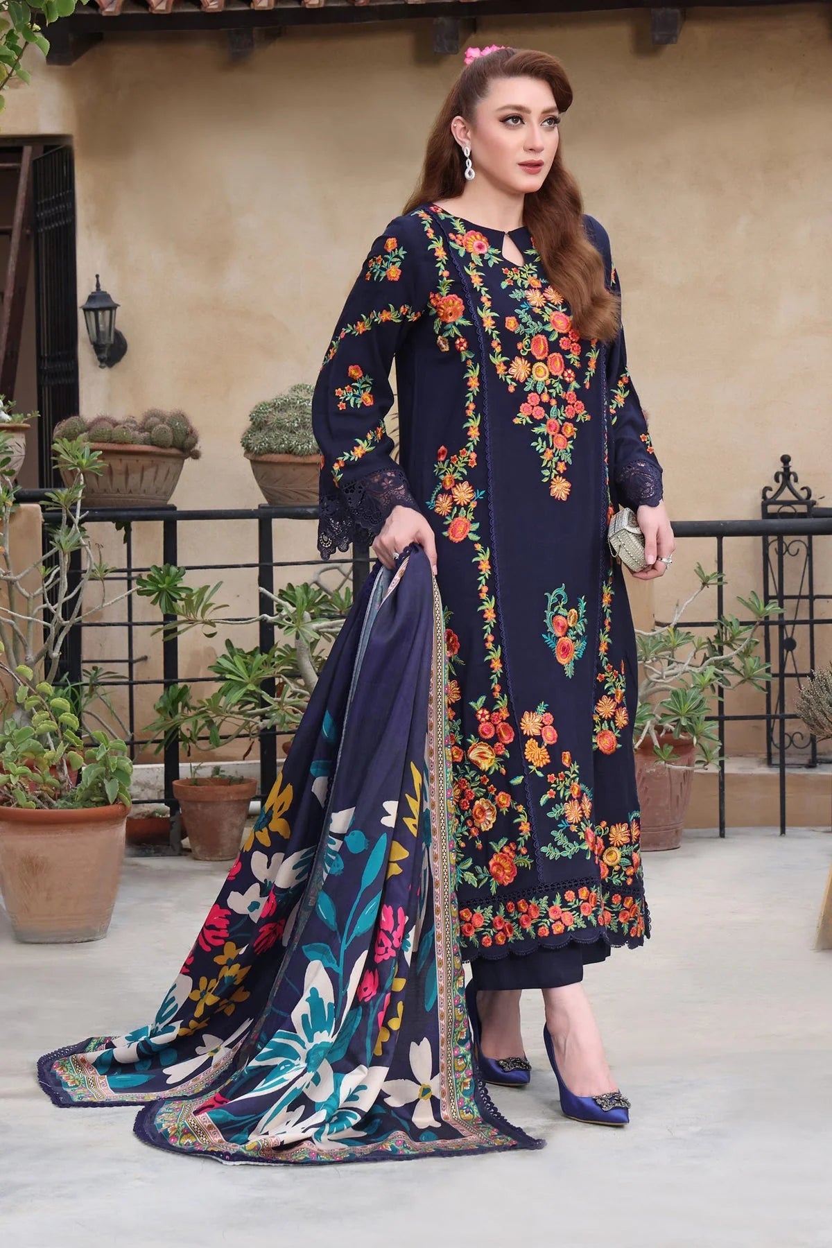 ANEELS LAWN PREMIUM UNSTITCHED EMB 3PC