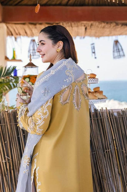 QALAMKAR LAWN UNSTITCH EMB 3PC SAHIL KINARE SELMA