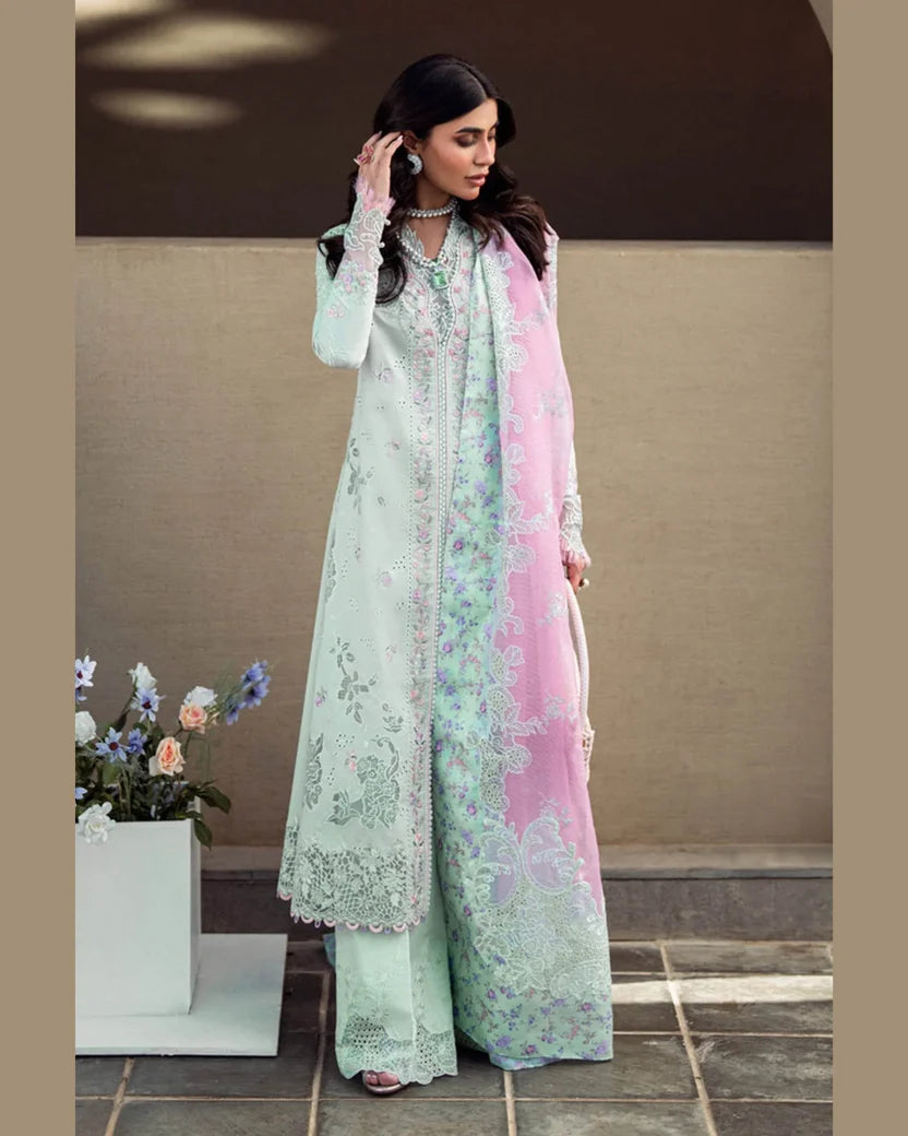 QALAMKAR LAWN UNSTITCHED EMB 3PC