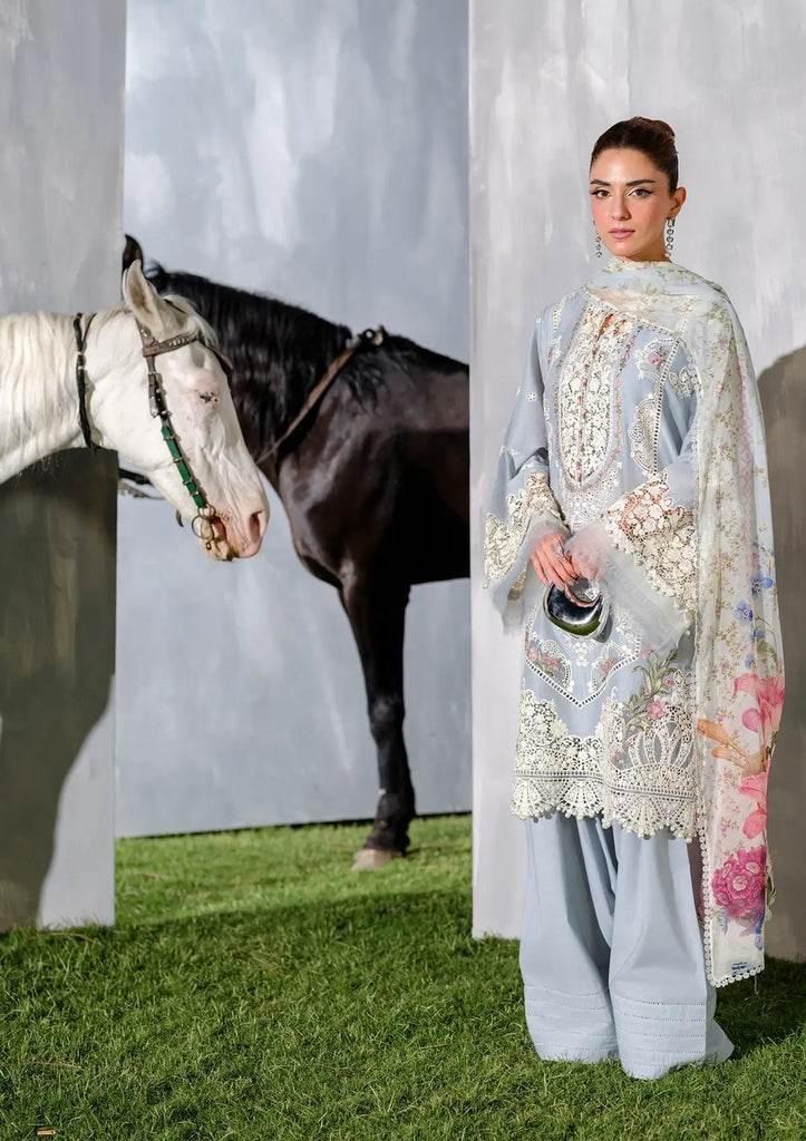 ELAF LAWN UNSTITCH EMB 3PC ELH-7B ISSABEL