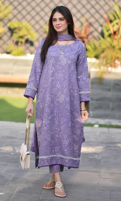 ZARA SHAHJAHAN LAWN LUXURY UNSTITCHED EMB 3PC