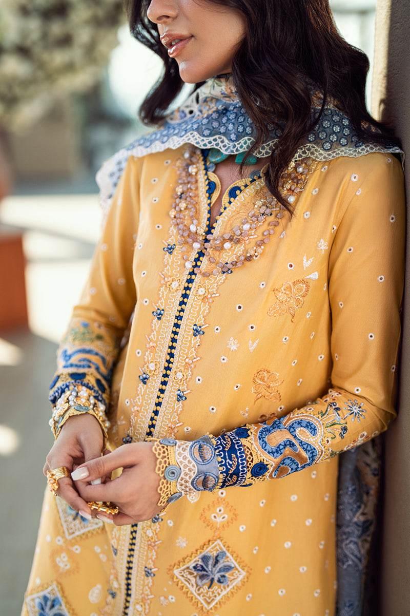 QALAMKAR LAWN UNSTITCHED EMB 3PC
