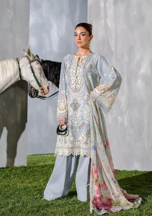 ELAF LAWN UNSTITCH EMB 3PC ELH-7B ISSABEL