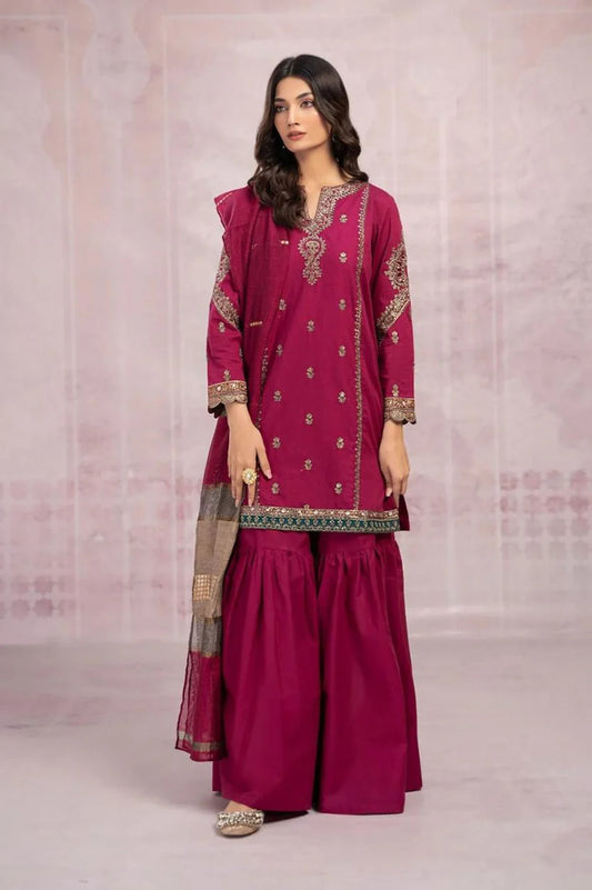MARIA.B LAWN PREMIUM UNSTITCHED EMB 3PC