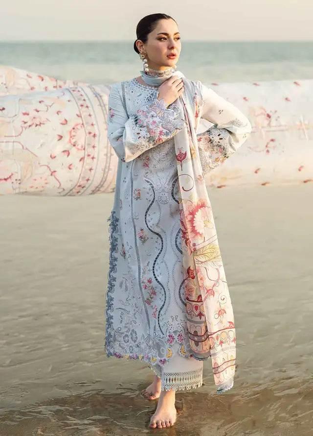 QALAMKAR LAWN UNSTITCHED EMB 3PC