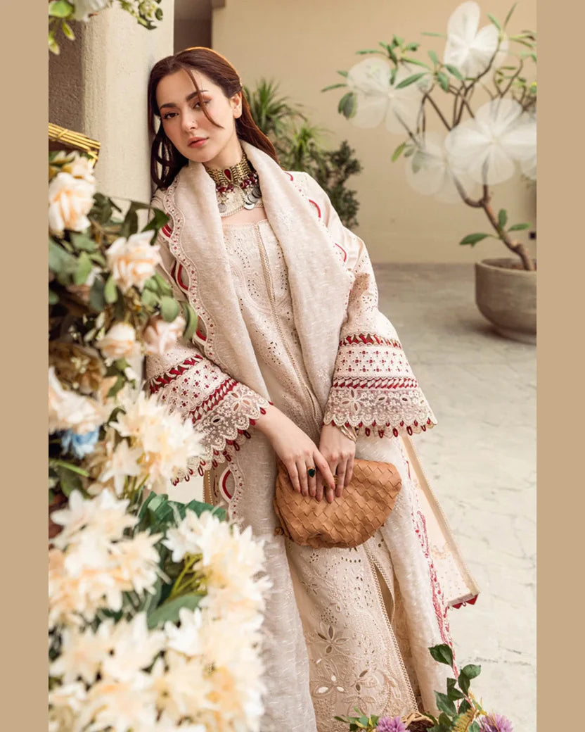 QALAMKAR LAWN UNSTITCHED EMB 3PC