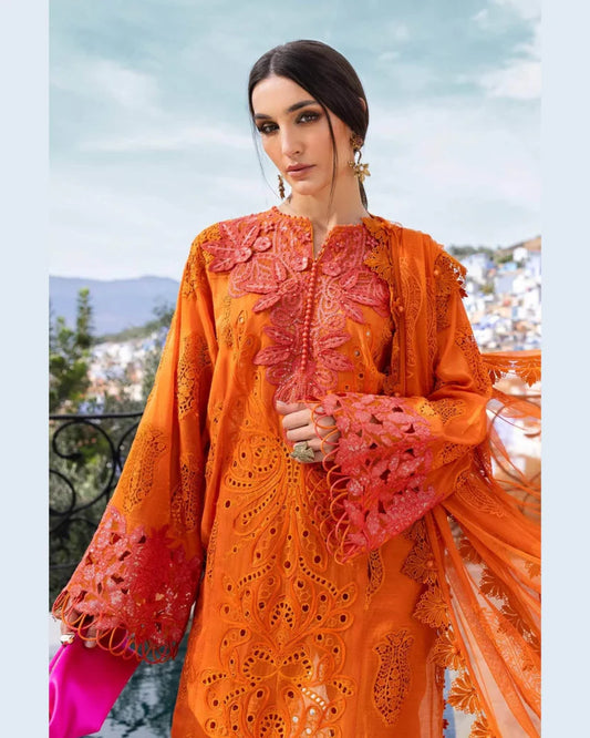 MARIA.B LAWN UNSTITCHED EMB 3PC