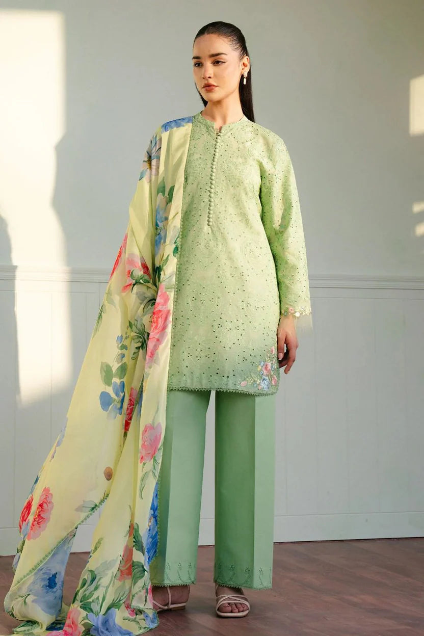 ZARA SHAHJAHAN LAWN UNSTITCHED EMB 3PC
