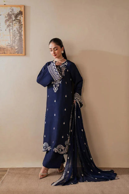 NUREH LAWN LUXURY UNSTITCHED EMB 3PC
