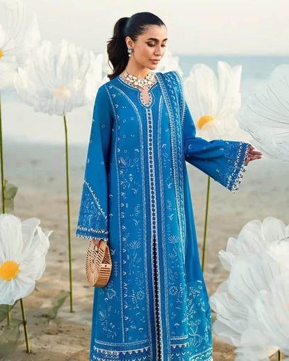 QALAMKAR LAWN UNSTITCHED EMB 3PC