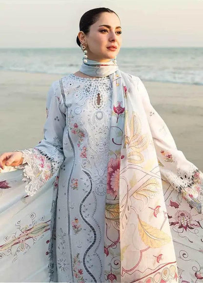 QALAMKAR LAWN UNSTITCHED EMB 3PC