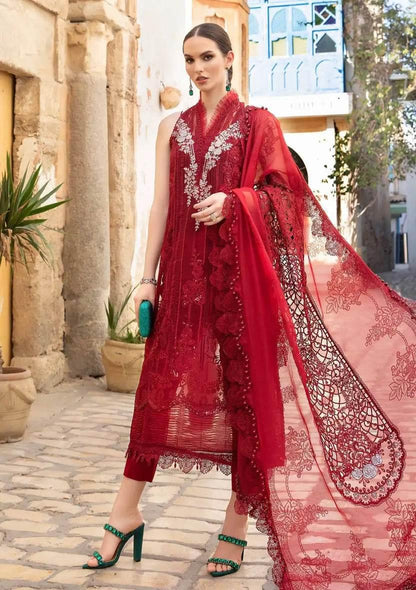 MARIA.B ORGANZA UNSTITCH EMB 3PC VOYAGE 24’ (D-01B)