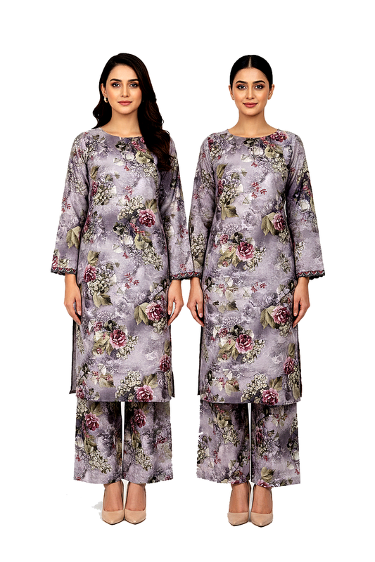 Unstitched Stone Linen Two Piece