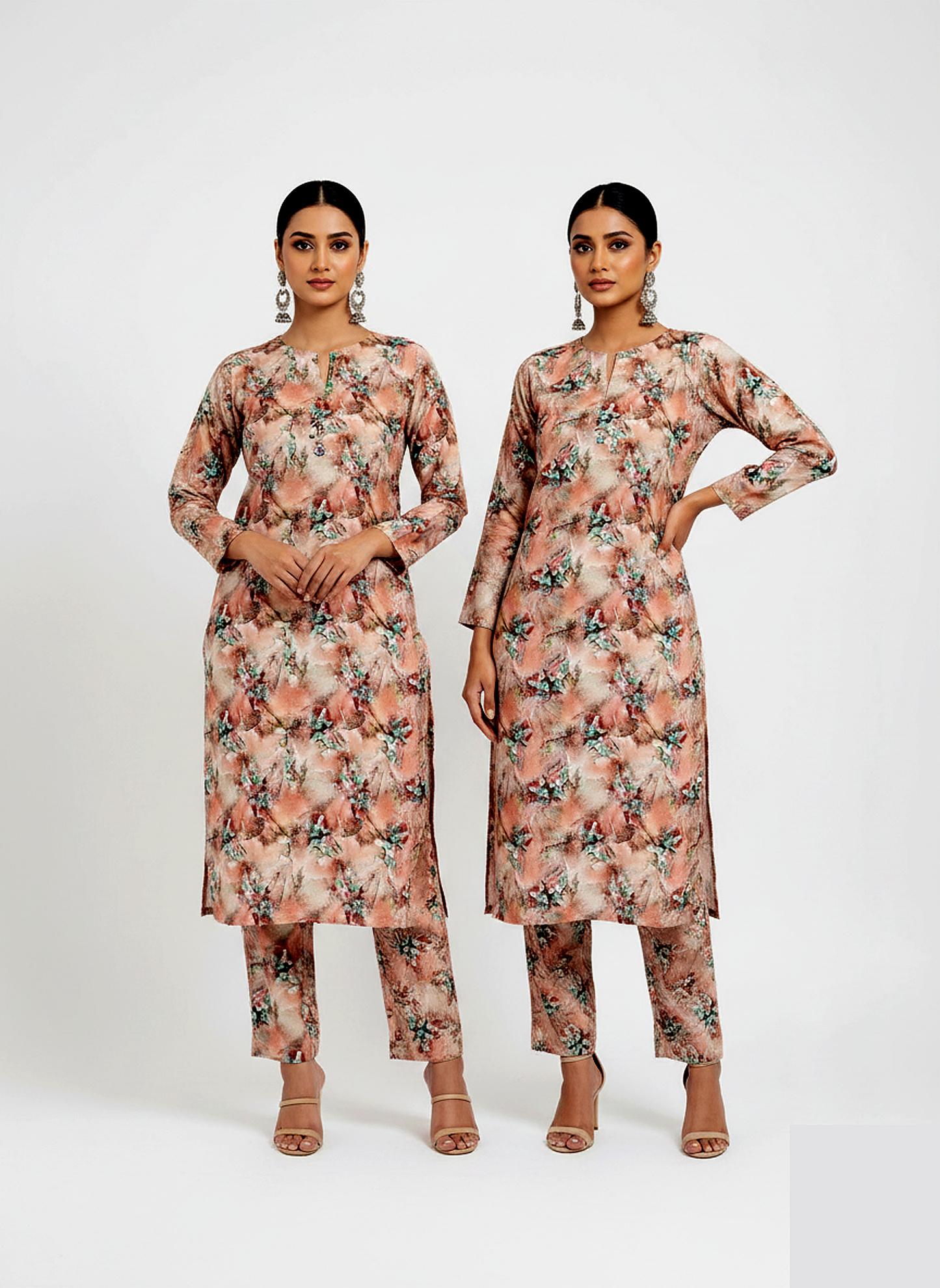 Unstitched Stone Linen Two Piece