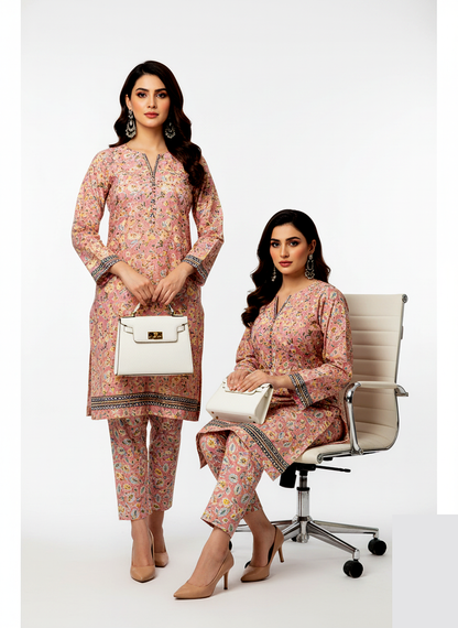 Unstitched Stone Linen Two Piece