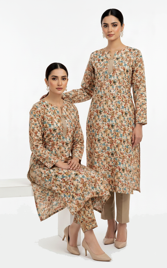 Unstitched Stone Linen Two Piece