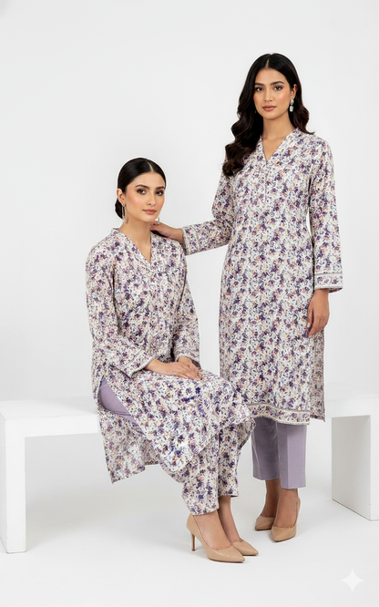 Unstitched Stone Linen Two Piece