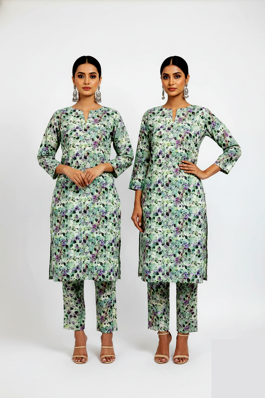 Unstitched Stone Linen Two Piece