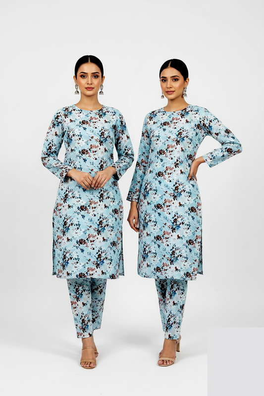 Unstitched Stone Linen Two Piece