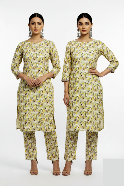 Unstitched Stone Linen Two Piece