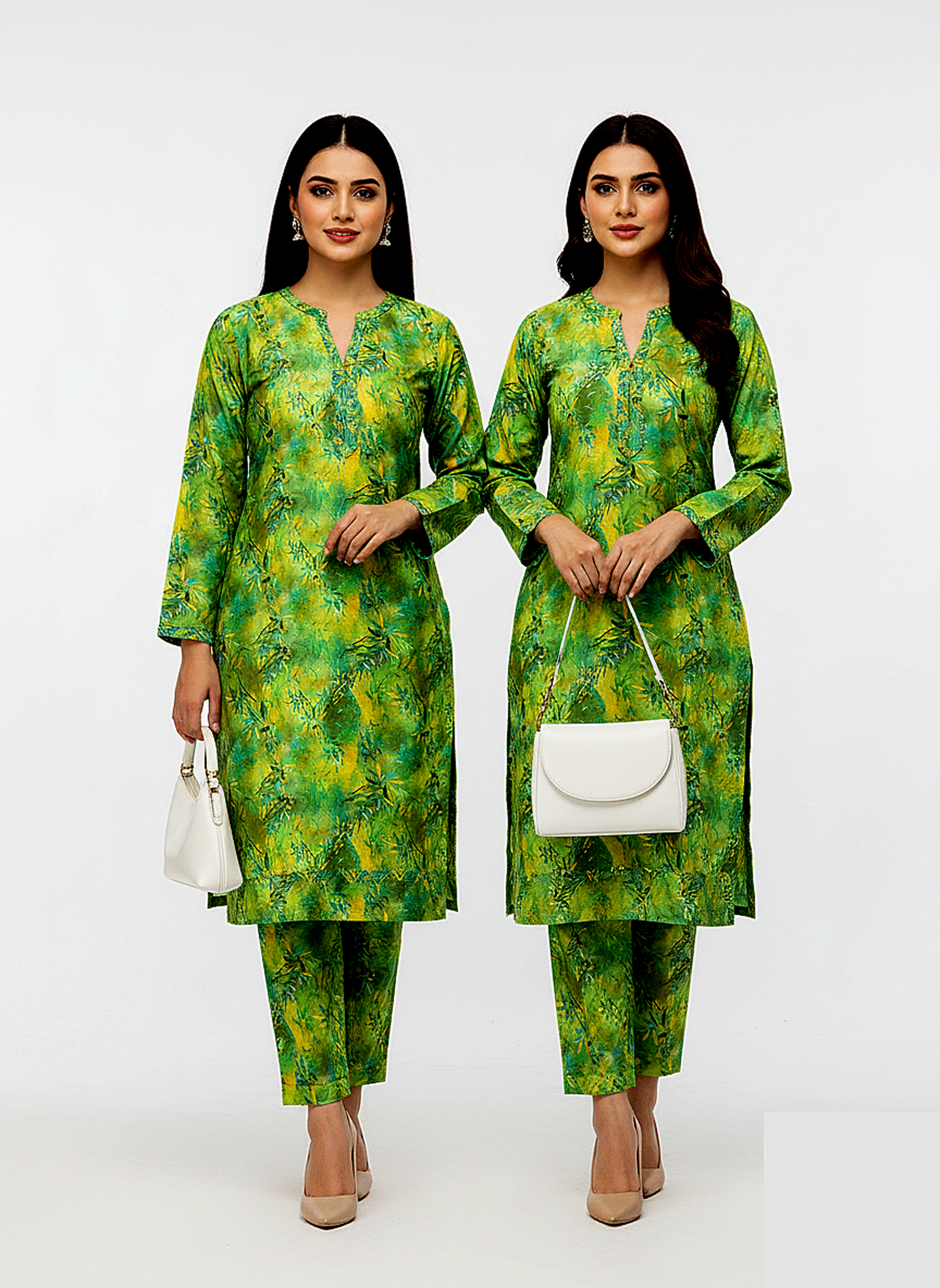 Unstitched Stone Linen Two Piece