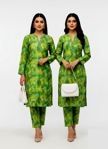 Unstitched Stone Linen Two Piece