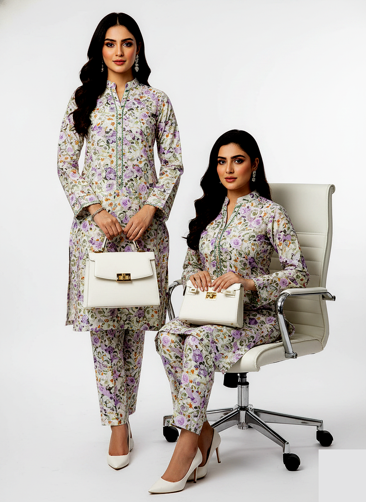 Unstitched Stone Linen Two Piece