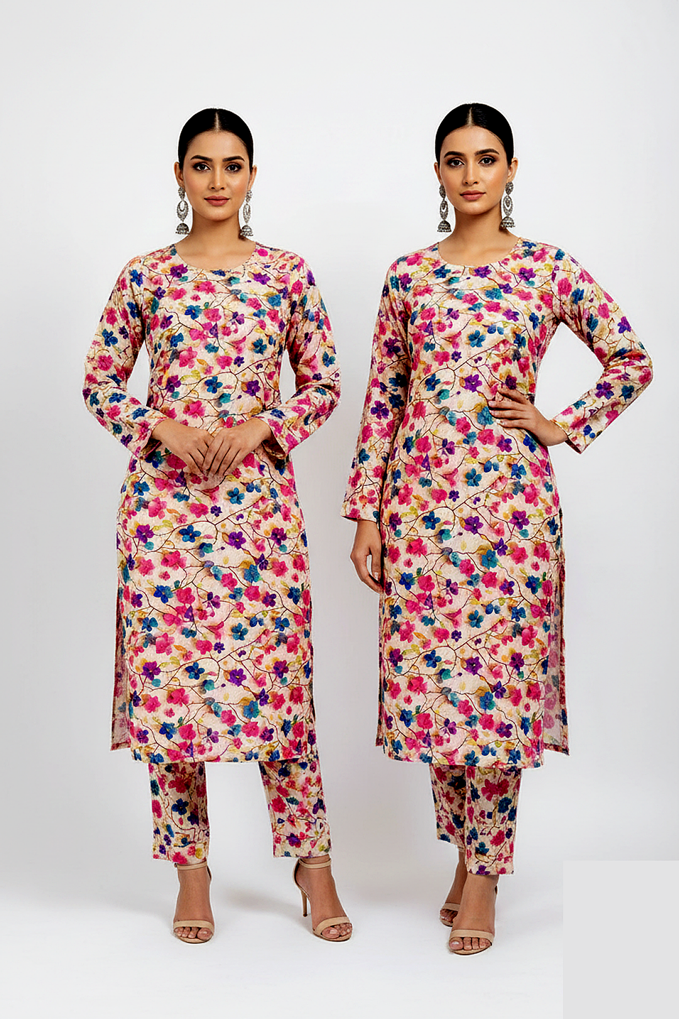 Unstitched Stone Linen Two Piece