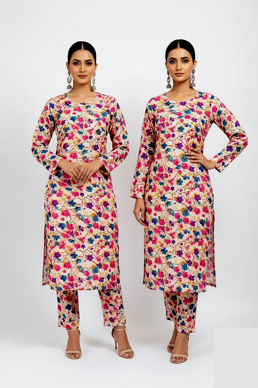 Unstitched Stone Linen Two Piece